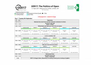 Programme : #OER17